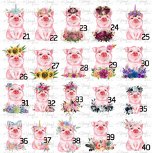 Load image into Gallery viewer, Waterslide Decal Piggy Pick one image order 1, 3 or a full sheet of the same image