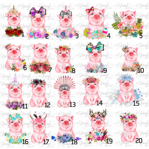 Waterslide Decal Piggy Pick one image