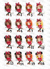 Load image into Gallery viewer, Sublimation Transfer Minnie Girls! 8 1/2 x 11&#39; sheet