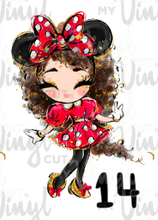 Load image into Gallery viewer, Sublimation Transfer Minnie Girls! 8 1/2 x 11&#39; sheet