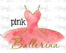 Load image into Gallery viewer, Waterslide Decal Ballerina Tutu Choose your color