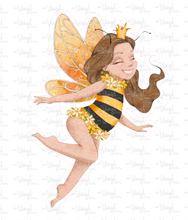 Load image into Gallery viewer, Sticker | 70G | Fairy Bee Girl | Waterproof Vinyl Sticker | White | Clear | Permanent | Removable | Window Cling | Glitter | Holographic