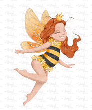 Load image into Gallery viewer, Sticker | 70H | Fairy Bee Girl | Waterproof Vinyl Sticker | White | Clear | Permanent | Removable | Window Cling | Glitter | Holographic
