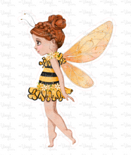 Load image into Gallery viewer, Sticker | 70M | Fairy Bee Girl | Waterproof Vinyl Sticker | White | Clear | Permanent | Removable | Window Cling | Glitter | Holographic