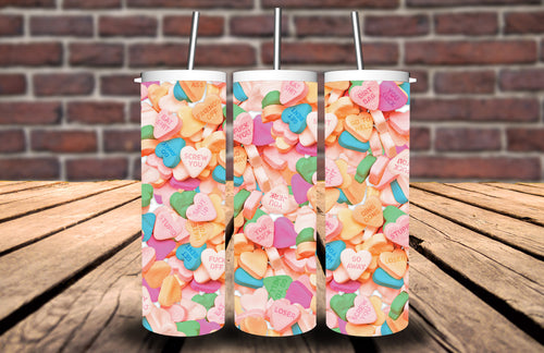 Drinkware 20 oz Funny Anti-Valentine Tall Skinny Tumbler Sublimated Design