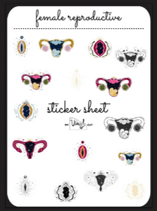 Sticker Sheet 15 Set of little planner stickers Female Reproduction
