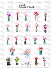 Load image into Gallery viewer, Sticker Sheet 34 Set of little planner stickers Little Vases