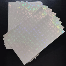 Load image into Gallery viewer, Holographic Laminating Sheets SAMPLE PACK 12 x 12 inches, 6 x 12 inches, 8 1/2 x 11 inches for Cold Laminating Sticker Overlay