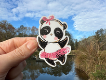 Load image into Gallery viewer, Sticker | 69I | Panda Unicorn | Waterproof Vinyl Sticker | White | Clear | Permanent | Removable | Window Cling | Glitter | Holographic