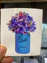 Load image into Gallery viewer, Sticker | 37D | Purple Flowers in a Vase | Waterproof Vinyl Sticker | White | Clear | Permanent | Removable | Window Cling | Glitter | Holographic