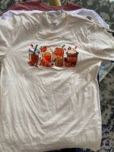 Load image into Gallery viewer, Fall coffee drinks t shirt