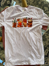 Load image into Gallery viewer, Fall coffee drinks t shirt