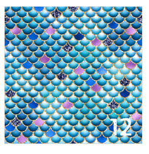 Load image into Gallery viewer, Printed Adhesive Vinyl MULTICOLOR MERMAID SCALES Pattern Vinyl 12 x 12 inch sheets