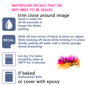 Waterslide Decal Multi Color Flower Arrangements