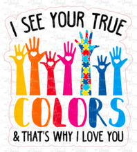 Load image into Gallery viewer, Sticker | 43H | True Colors | Waterproof Vinyl Sticker | White | Clear | Permanent | Removable | Window Cling | Glitter | Holographic